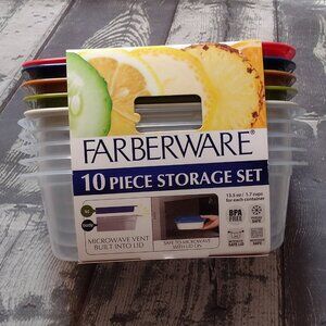 Faberware 10 Pc. Storage Set with Dark Lids